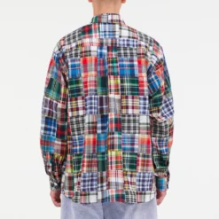 Lost Management Cities Mens Madras Patchwork Shirt 8 Lost Management Cities Mens Madras Patchwork Shirt -Cheap Modizzy Store 0LM22FSH101 3
