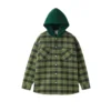 X Girl Womens Heavyweight Flannel Hooded Shirt