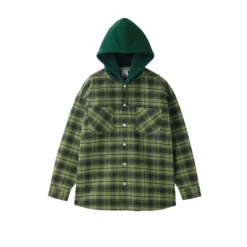 X Girl Womens Heavyweight Flannel Hooded Shirt