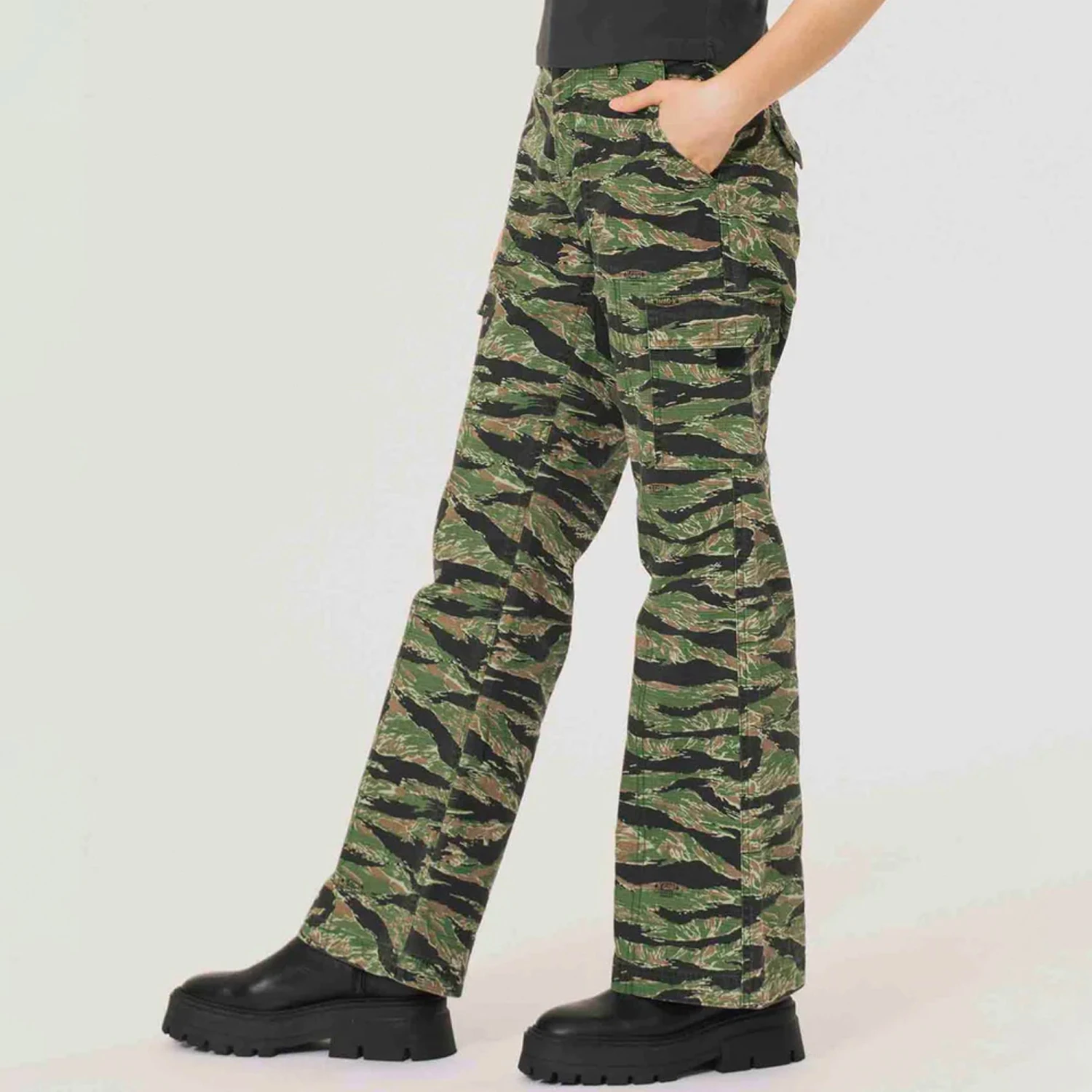 X-Girl Womens Military Flare Pants 6 X-Girl Womens Military Flare Pants - Image 4