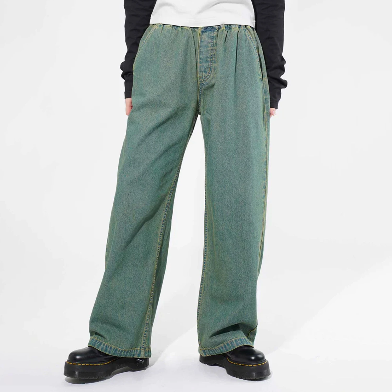 X-Girl Womens Easy Denim Pants 4 X-Girl Womens Easy Denim Pants - Image 2