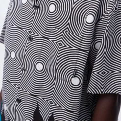 Neighborhood X DSC Mens Flame Pattern Shirt -Cheap Modizzy Store 231TSDSN SHM01 BLK 4