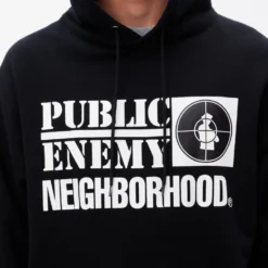 Neighborhood X Public Enemy Mens Hoodie -Cheap Modizzy Store 232UWNH CSM01 BLK 4