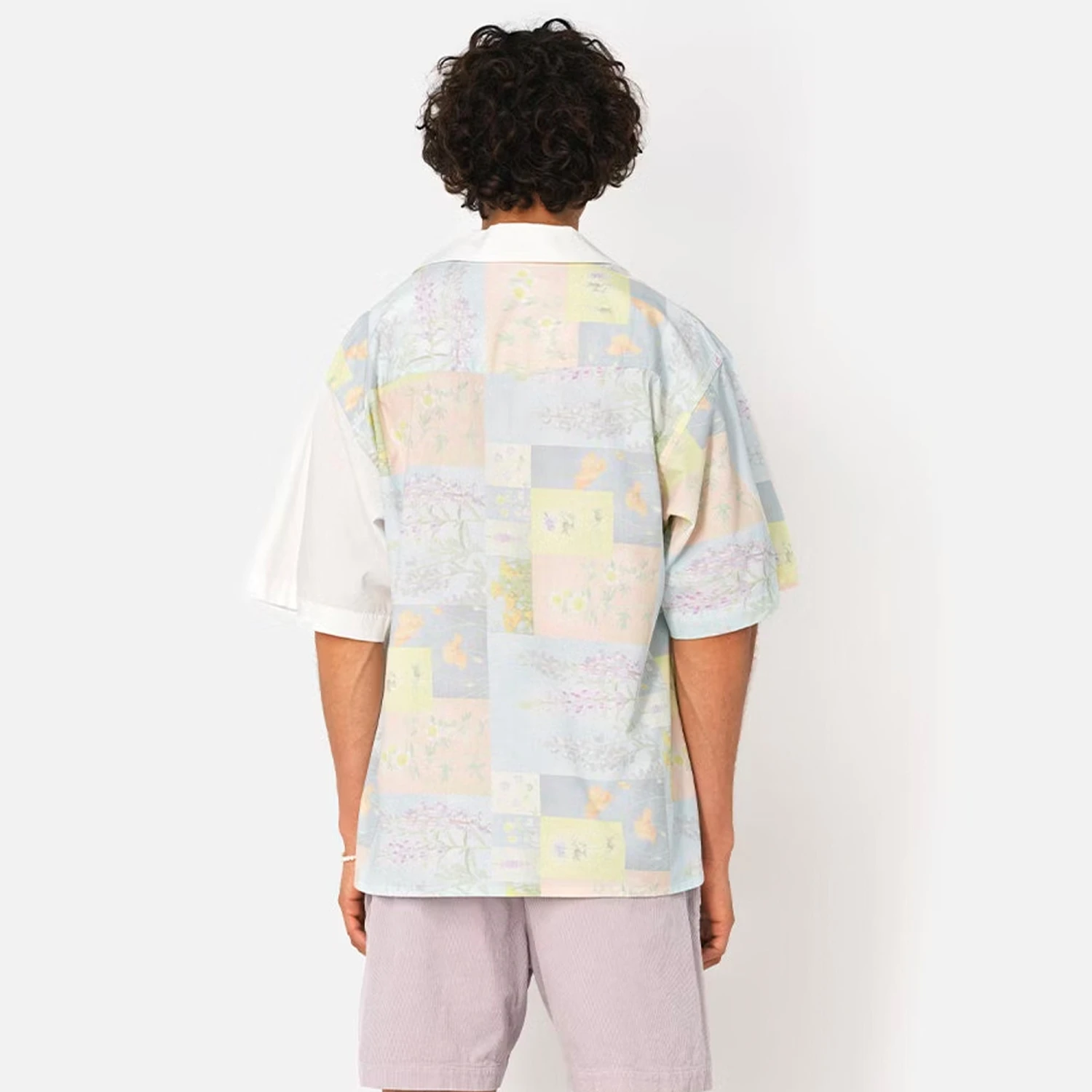 John Elliott Mens Camp Shirt 'Super Bloom Grid' 5 John Elliott Mens Camp Shirt 'Super Bloom Grid' - Image 3