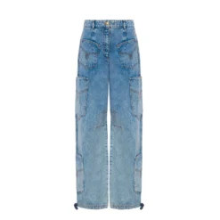 MOSCHINO MO5CH1NO JEANS Womens Cargo Denim Pants