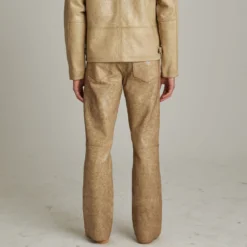 Guess USA Mens Crackle Leather Flare Pants -Cheap Modizzy Store M3GB00L0R10 F1CE 3