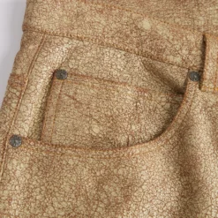 Guess USA Mens Crackle Leather Flare Pants -Cheap Modizzy Store M3GB00L0R10 F1CE 4