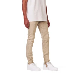 Purple Brand Mens Beige Snow Wash Jeans -Cheap Modizzy Store P001 BGSW322 4