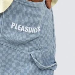 Pleasures Mens Washy Double Knee Work Pants 9 Pleasures Mens Washy Double Knee Work Pants -Cheap Modizzy Store P23F008 BLUE 4