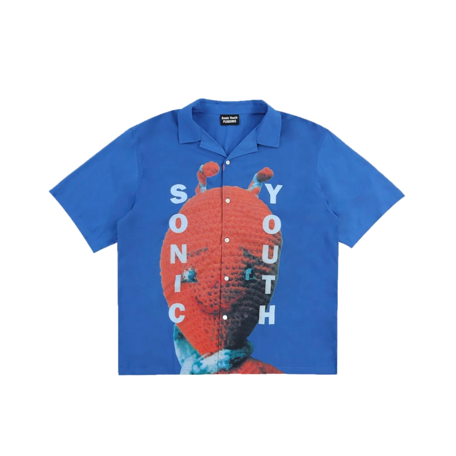 Pleasures X Sonic Youth Mens Alien Camp Collar Shirt 3 Pleasures X Sonic Youth Mens Alien Camp Collar Shirt