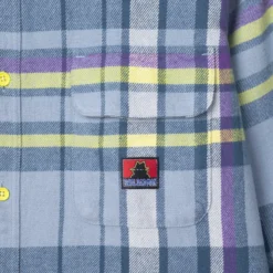 Real Bad Man Mens Flannel Shirt 8 Real Bad Man Mens Flannel Shirt -Cheap Modizzy Store RBM12017 BLU 3