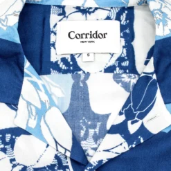 Corridor Mens Portofino SS Camp Shirt -Cheap Modizzy Store SS0111 BLU 4