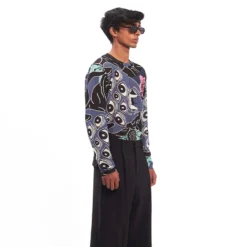 Dhruv Kapoor Mens Mask Mesh Shirt -Cheap Modizzy Store T006B 4