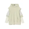 Undercover Mens Layered Sleeve Hoodie -Cheap Modizzy Store UC1C4812 IVORY 1