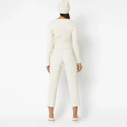 John Elliott Womens Ginza Rib Cropped Pant 'Feather' -Cheap Modizzy Store WC172C11633A 3