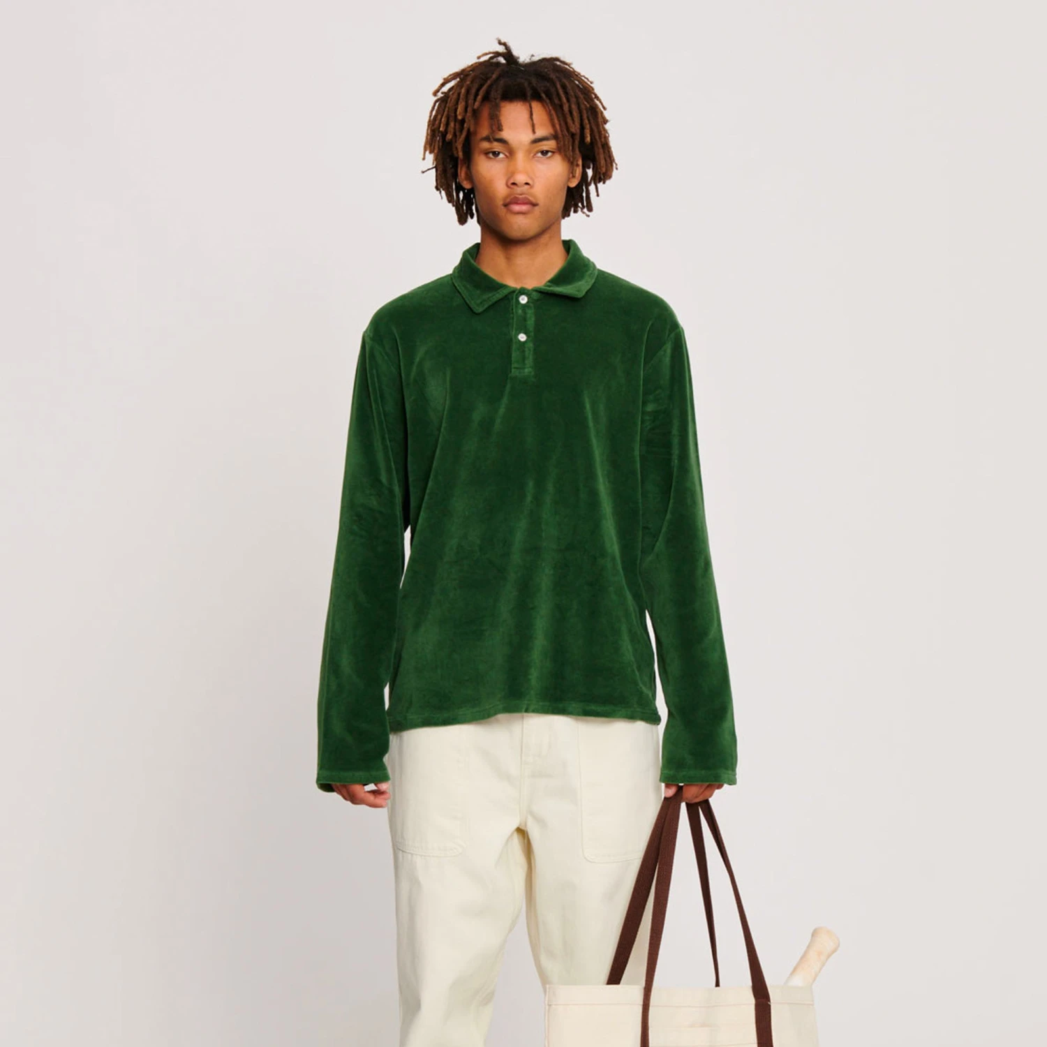 Palmes Mens Towel LS Polo 4 Palmes Mens Towel LS Polo - Image 2